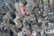 giantess collage city blonde destruction wonderslug skyscrapers looking_at_viewer downward_angle