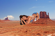 giantess collage swimsuit desert brunette wonderslug crawling sky ali_landry monument_valley