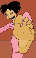 drawing barefoot soles low_angle asian futurama foot_pov point_of_view looking_at_victim imminent_crush amy_wong