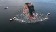 giantess collage water ocean wet wonderslug swimming adriana_lima ships cargo_ships