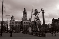 giantess collage monochrome buildings shrunken_people sky statue accasbel tara_moss