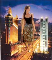 giantess collage city brunette streets night between_buildings city_lights accasbel