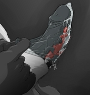 drawing micro furry masturbation cum penis domination condom trapped rubber shrunken_character huge_penis