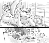 drawing furry masturbation tail city monochrome cum giant penis lying_down bus flooding huge_penis