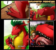 drawing vore anthro dragon color tongue giant mouth teeth handheld saliva underneath pinned under_foot panels looking_at_victim