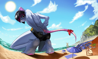 drawing furry color butt giant beach mouse_boy speedos