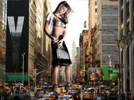 giantess collage feet skirt high_heels traffic sandals looking_down people streets vehicles new_york_city between_buildings accasbel heidi