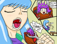 drawing vore comic color fork unaware open_mouth food swallowed mia fire_emblem ilyana