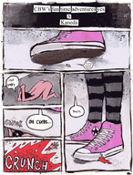 drawing crush color blood gore worship shrunken_man cruel sneakers under_foot panels crushedboywonder miss_kaneda