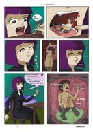 drawing vore comic color handheld cleavage shrunken_men thor66 stomach set captions catsuit panels stomach_view thief diamond