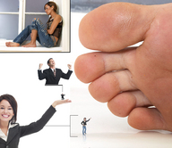 collage micro feet toes barefoot soles multiple_sizes shrunken_men sitting shrunken_woman shrunken_man panels giantesscity window_sill
