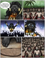 furry comic color shrinking shrunken_men panther dragonesslife shrunken_man tribal the_lost_golden_staff_of_the_dragon_queen the_lost_golden_staff