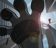 drawing crush furry macro city destruction buildings low_angle paws sky charon2 point_of_view yellow07 vehicle_crush