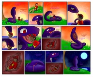 gentle pokemon vore small_man furry comic in_stomach entrapment livinlovindude arbok snake_women