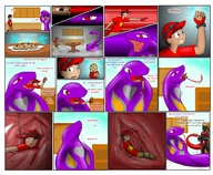 pokemon vore small_man furry comic in_stomach entrapment livinlovindude arbok snake_women