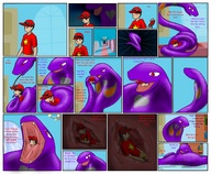 pokemon vore small_man furry comic in_stomach entrapment livinlovindude arbok snake_women