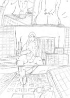 breasts drawing giantess city monochrome giant penis sex oral_sex giant_couple film_crew