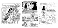breasts drawing giantess city mega comic monochrome butt destruction rampage skirt shorts mountains giantesses forest outdoors molotav panels