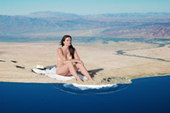 breasts giantess collage landscape mega destruction beach barefoot water ocean desert brunette wonderslug sitting foot_print sand mountains courtney_robertson