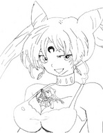 drawing sailor_moon pencil_drawing jonathanraiju moon_mark between_breasts
