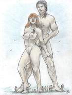 breasts drawing giantess giant climbing couple nikko