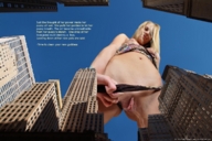 giantess collage pussy city blonde cum low_angle story looking_down skyscrapers sky point_of_view looking_at_viewer