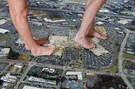 crush collage multiple_giantesses barefoot cars legs giantesses standing red_nails