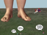giantess story spaceship grass futuristic flatworld a_big_encounter kentbobby2000 digital_render