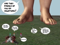 giantess story spaceship outdoors flatworld text_speak a_big_encounter kentbobby2000 digital_render