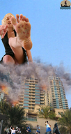 giantess crush collage destruction barefoot fire running pointing