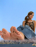 giantess collage destruction jeans brunette shadester outdoors looking_at_viewer