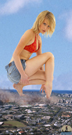 giantess collage blonde destruction shadester outdoors looking_at_viewer