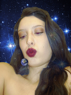 giantess collage earth giga space planet brunette purple_eyes kissing looking_at_victim