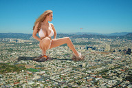 giantess collage city swimsuit destruction cleavage high_heels buildings helicopter wonderslug fire legs under_foot jordan_carver suburbs