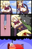 drawing vore blonde comic cleavage