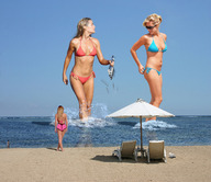 collage swimsuit beach ocean wonderslug sunglasses giantesses sky wading denise_richards kristin_cavallari holding_helicopter