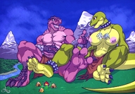 drawing giantess nude furry dragon giant barefoot climbing worship outdoors raised_foot impending_doom