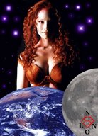 giantess collage earth space planet bra moon red_hair cosmic_giantess