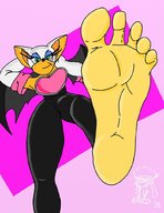drawing furry color soles low_angle sonic_the_hedgehog fanart looking_down foot_pov point_of_view looking_at_viewer rouge_the_bat jamburglar willymammoth33
