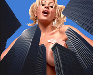 breasts giantess collage city mega blonde manicure point_of_view looking_at_viewer
