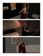 gentle giantess small_man comic clothed handheld digital_render