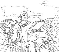 drawing giantess crush feet city monochrome barefoot looking_down molotav indian imminent_crush