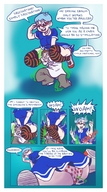 panties comic glasses shrunken shrinking_from_abuse molotav striped_socks carrying under_butt