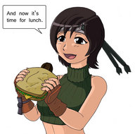 drawing handheld brunette brown_eyes story shrunken_person sandwich imminent_vore looking_at_tiny