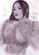 breasts drawing giantess city monochrome destruction breast_crush face olivier