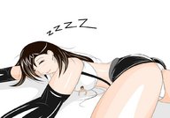 drawing sleeping color breast_crush tifa lying_down shrunken_man underneath