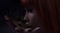 giantess vore red_hair blowjob