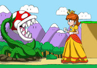 drawing giantess color fight dress princess_daisy piranha_plant