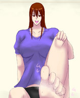 drawing micro feet color barefoot kariumu shrunken_man between_toes point_of_view looking_at_viewer