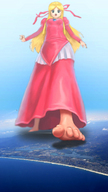 drawing collage feet city mega blonde long_hair clothed ocean dress unknown_artist airplane looking_at_viewer